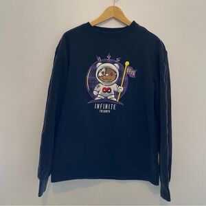 BKYS Infinite Triumph Crewneck‎ Sweatshirt Large Embroidered Astronaut